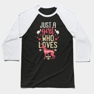 Just a Girl Who Loves Greyhounds Baseball T-Shirt